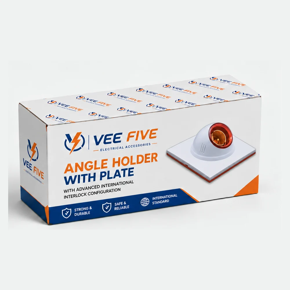 Vee Five Angle Holder With Plate box front view