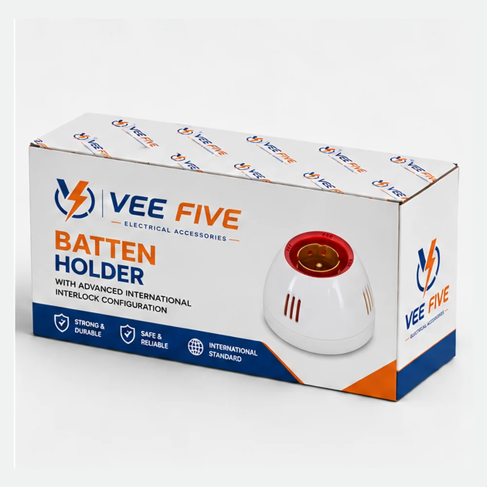 Vee Five Batten Holder box angled view