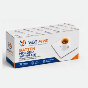 Vee Five Batten Holder With Plate box front view