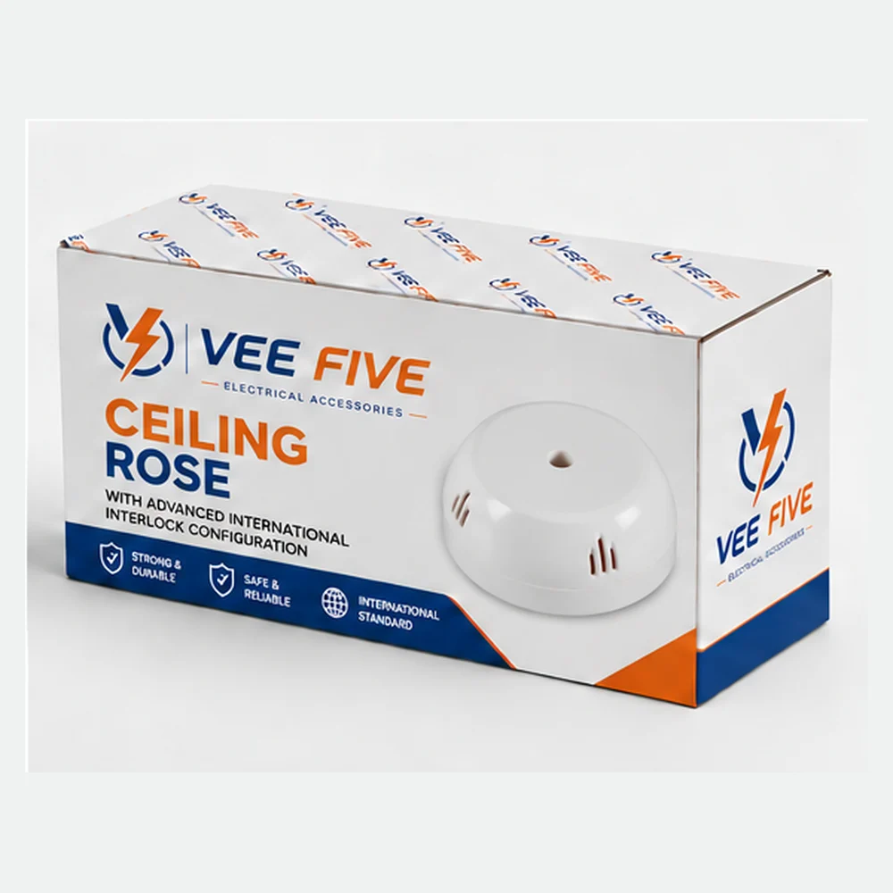 Vee Five Ceiling Rose box front panel